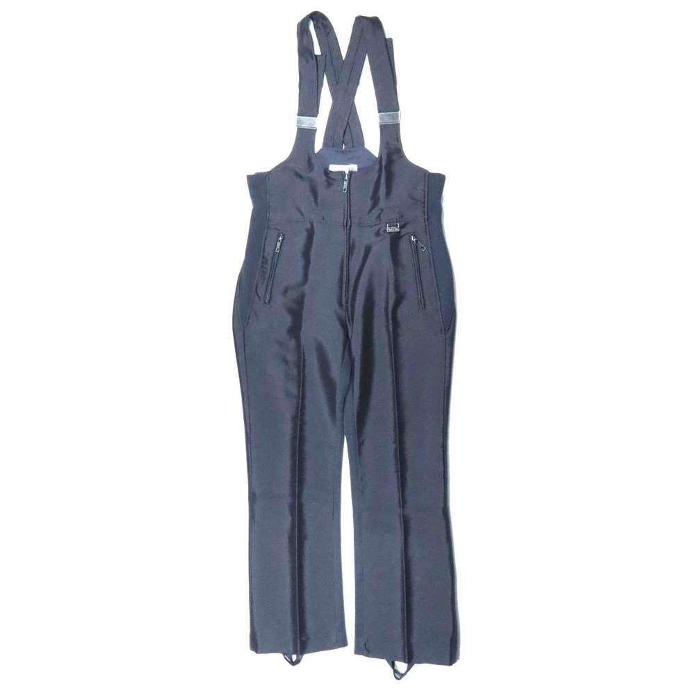 Vintage Mr D Black Stretch Ski Bib Nylon Acrylic Lycra Pants Mens Size 36‎ Reg